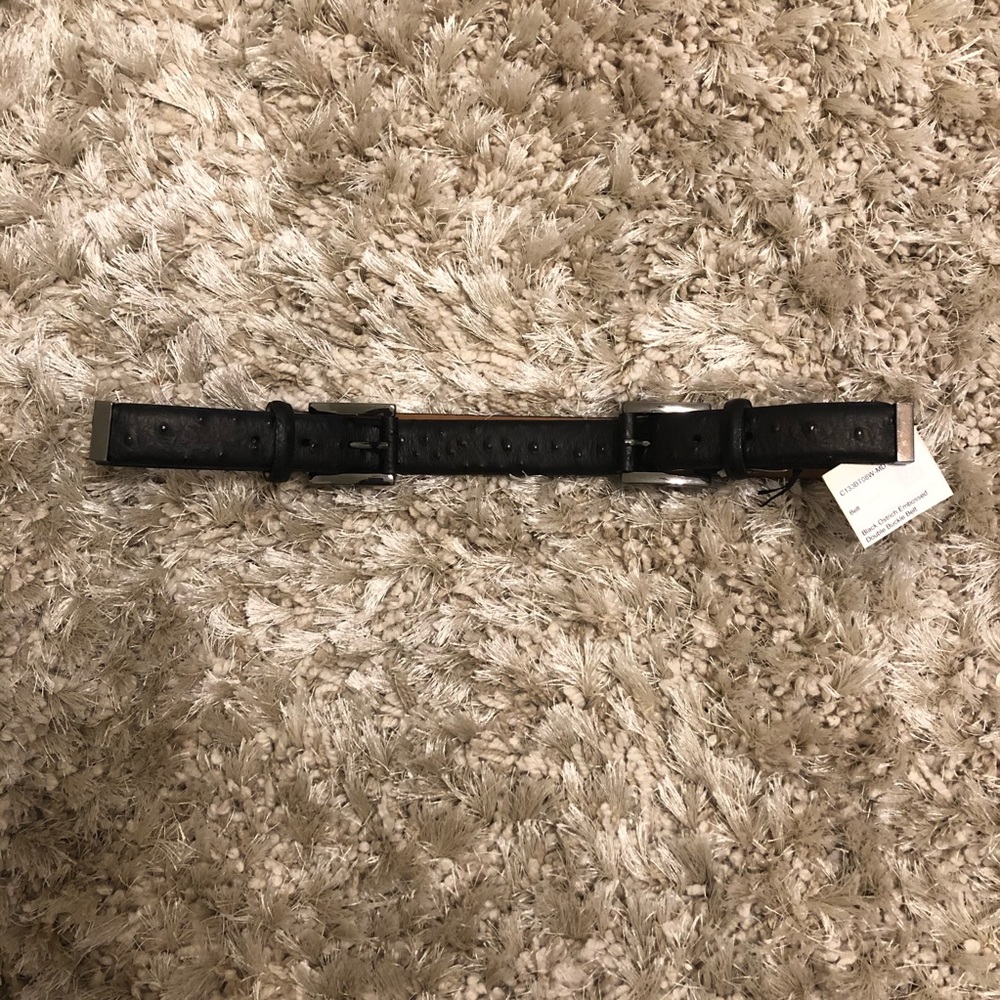 Women’s Worth ostrich leather belt